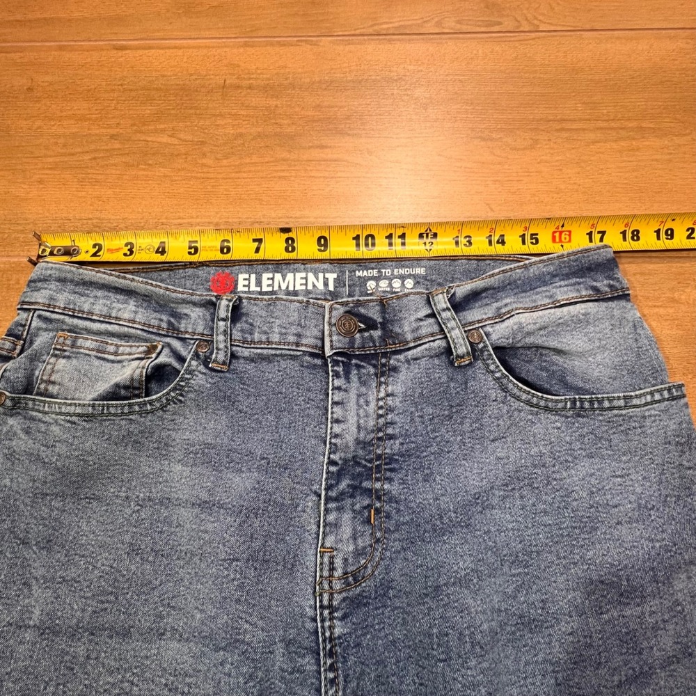 Element Jeans Mens Blue Wash Denim Straight Fit Pants Size‎ 32x32 - Picture 5 of 9